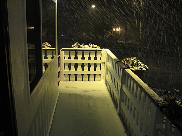 Balcony in snow
