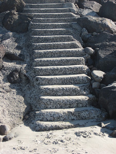 Rock and sand stairs
